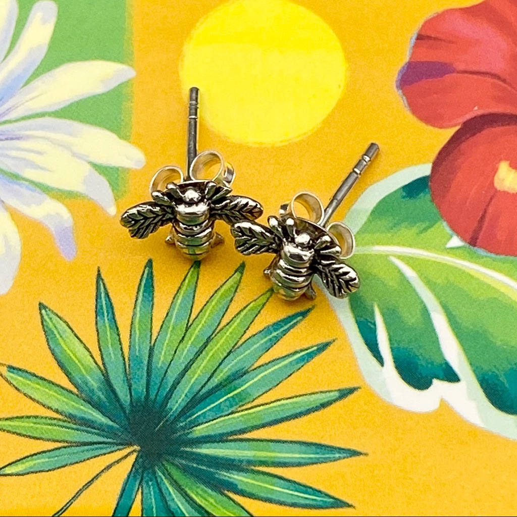 Sterling Silver Bumblebee EarringsSilver Earrings